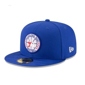 New Era Philadelphia 76ers 59FIFTY Fitted Hat – 2018 Tip-Off, Royal, Size 7 1/4